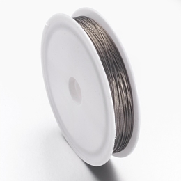Tigertail/wire, sølv, 0,45 mm, 50m